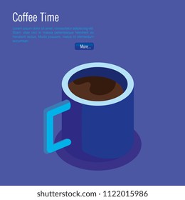 coffee cup isometric icon