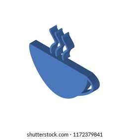 Coffee cup isometric left top view 3D icon