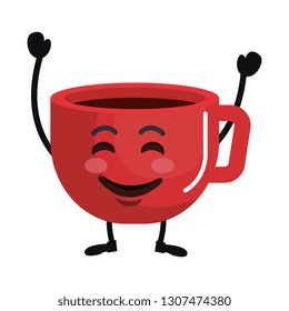 coffee cup kawaii character