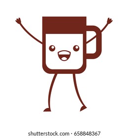 coffee cup kawaii character