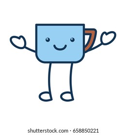 coffee cup kawaii character