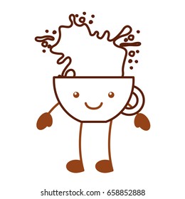 coffee cup kawaii character