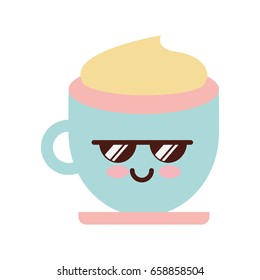 coffee cup kawaii character