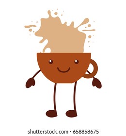 coffee cup kawaii character
