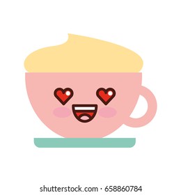 coffee cup kawaii character