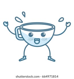 coffee cup kawaii character