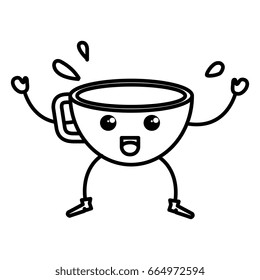 coffee cup kawaii character