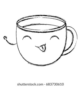 coffee cup kawaii character