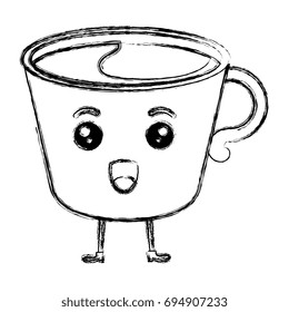 coffee cup kawaii character