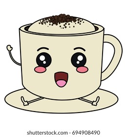 coffee cup kawaii character