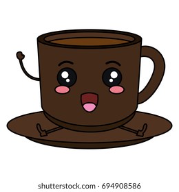 coffee cup kawaii character