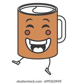 coffee cup kawaii character