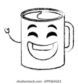 coffee cup kawaii character
