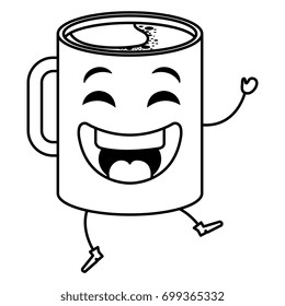 coffee cup kawaii character