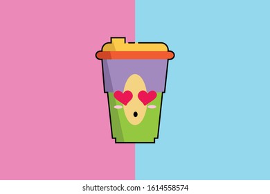 Coffee Cup Kawaii Cute Illustration Character