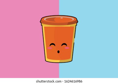 Coffee Cup Kawaii Cute Illustration Character 