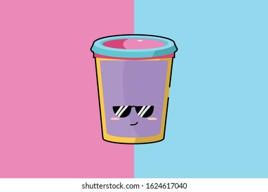 Coffee Cup Kawaii Cute Illustration Character 