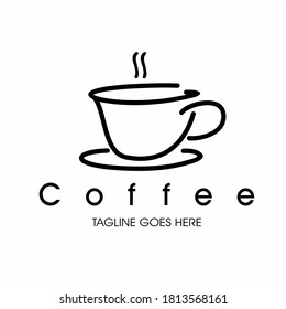 Coffee cup label , Cofee cafe logo design