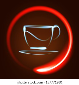 coffee cup label concept menu