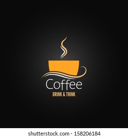 coffee cup label concept menu