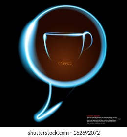 coffee cup label concept menu