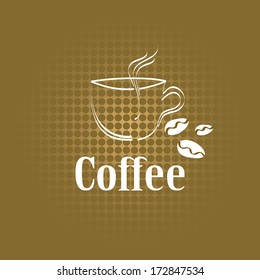 coffee cup label concept menu. Vector