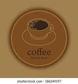coffee cup label concept menu