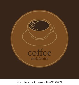 coffee cup label concept menu