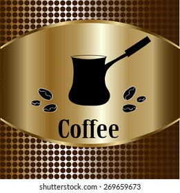 coffee cup label concept menu. Vector coffee background