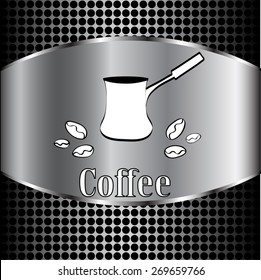 coffee cup label concept menu. Vector coffee background