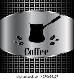 coffee cup label concept menu. Vector coffee background