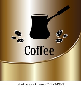 coffee cup label concept menu. Vector coffee background