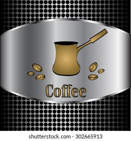 coffee cup label concept menu. Vector coffee background