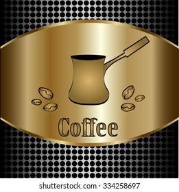 coffee cup label concept menu. Vector coffee background