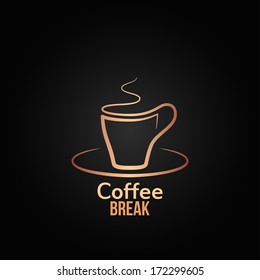 coffee cup label design background