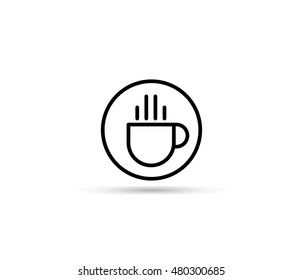 Coffee Cup Label Icon.