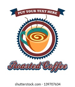 coffee cup label vintage