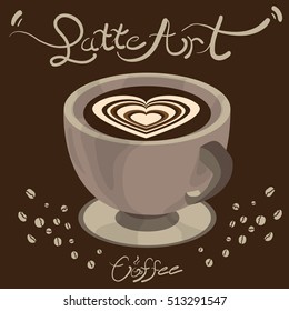 coffee cup latte art 