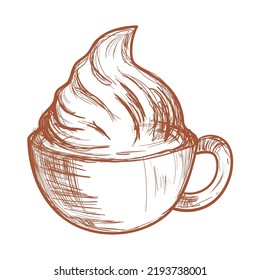 coffee cup latte doodle icon