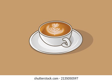Kaffeetasse Latexgrafik, einfaches Design