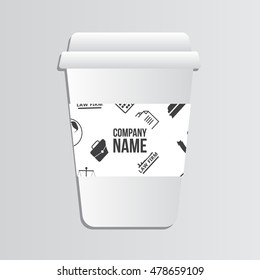 Coffee Cup. Legal compliance deal protection and copyright regulation. Copyright legal, protection and regulation