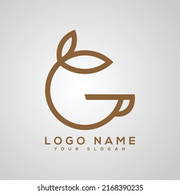 Coffee Cup Letter G Logo. Modern logo icon symbol template vector design