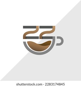 coffee cup and letter ZZ logo