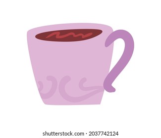 coffee cup lilac color utensil