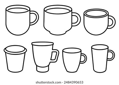 Coffee Cup Line Art Simple and Elegant Cup Design