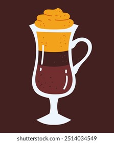 Coffee cup line art simple style isolated concept 