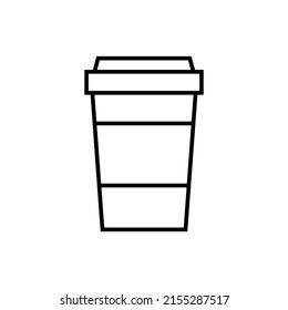 Coffee cup line black icon
