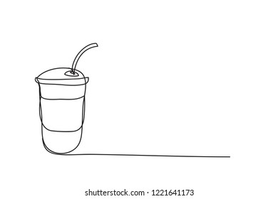 coffee cup ,line drawing style, vector design
