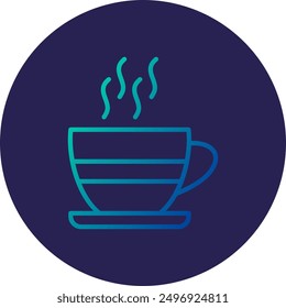 Coffee Cup Line Gradient Icon Design
