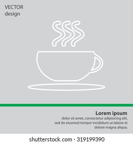 Coffee cup line icon